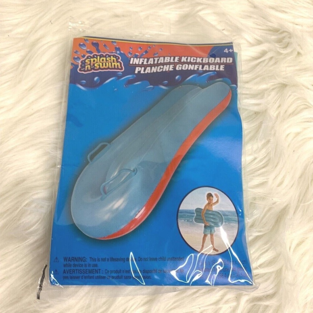 New Splash N Swim Inflatable Kickboard Kick Board Ages 4+ 25 x 15